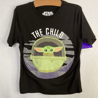 Size 5-6: Star Wars Black/Multi Baby Yoda Sequin Flip T-Shirt