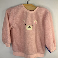 Size 2-3: Pink Fuzzy Teddy Sweatshirt REDUCED