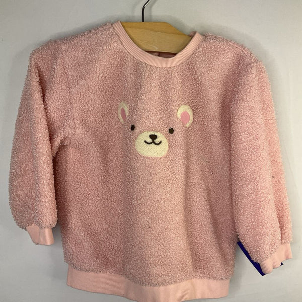 Size 2-3: Pink Fuzzy Teddy Sweatshirt REDUCED