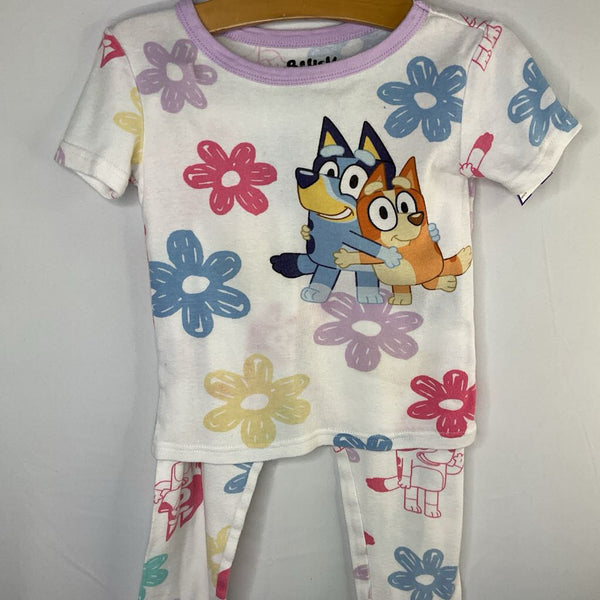 Size 5: Bluey White/Colorful Character/Floral 2pc PJs