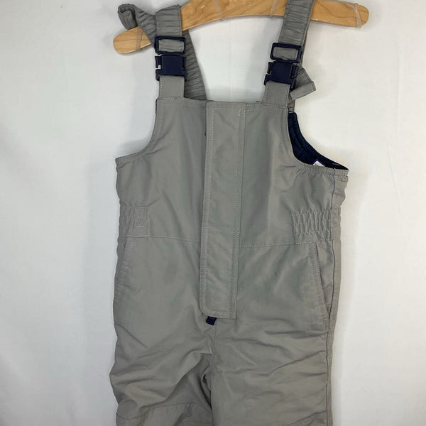 Size 3 (90): Hanna Andersson Gray Snow Bib REDUCED