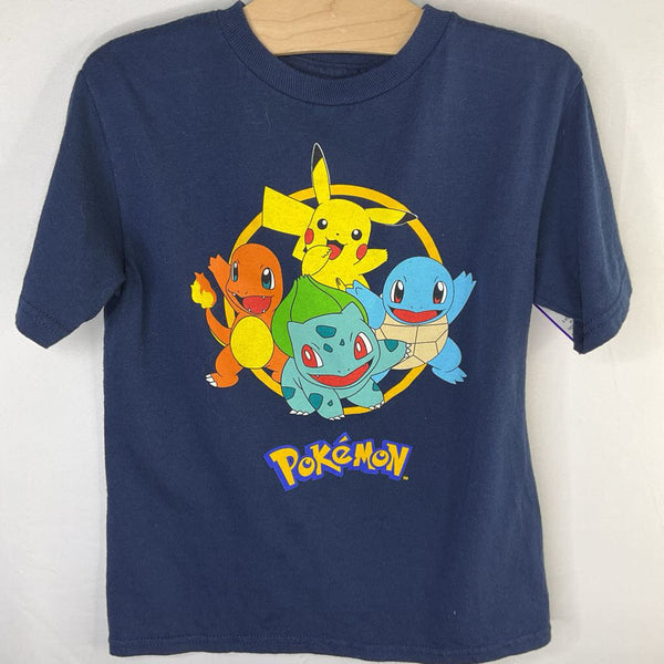 Size 4-5: Pokemon Navy/Colorful Character T-Shirt