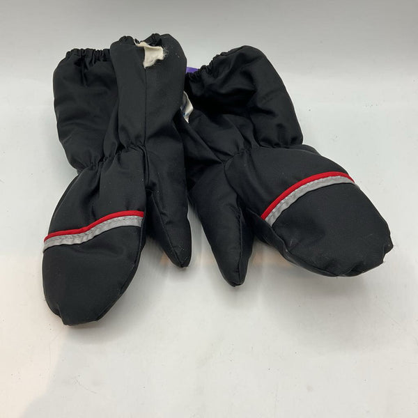 Size 12-36m: Black Sherpa Lined Snow Mittens
