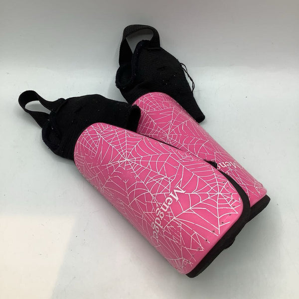 Mengdger Pink Spider Webs Shin Guards