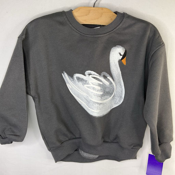 Size 4: Zara Gray/White Swan Sweatshirt