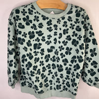 Size 4: Zara Green Leopard Print Sweatshirt