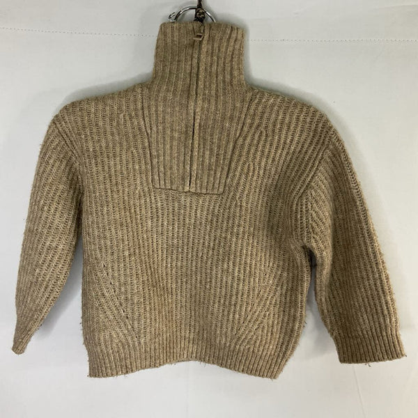 Size 12-18m: Zara Beige 1/2 Zip Sweater