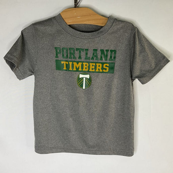 Size 4: MLS Gray/Green Portland Timbers Athletic T-Shirt