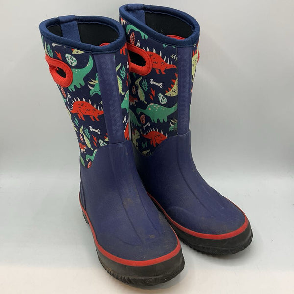Size 12: Lone Cone Blue/Multi Dinos Rain Boots