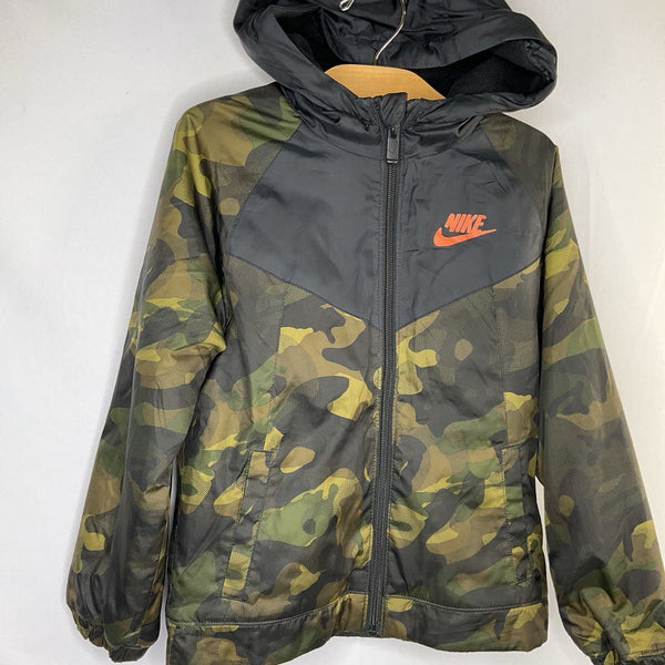Size 5-6: Nike Green Camo Fleece Lined Water Resistant Jacket REDUCED
