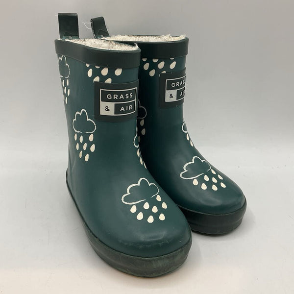 Size 6: Grass & Air Green Color Changing Fleece Lined Rain Boots