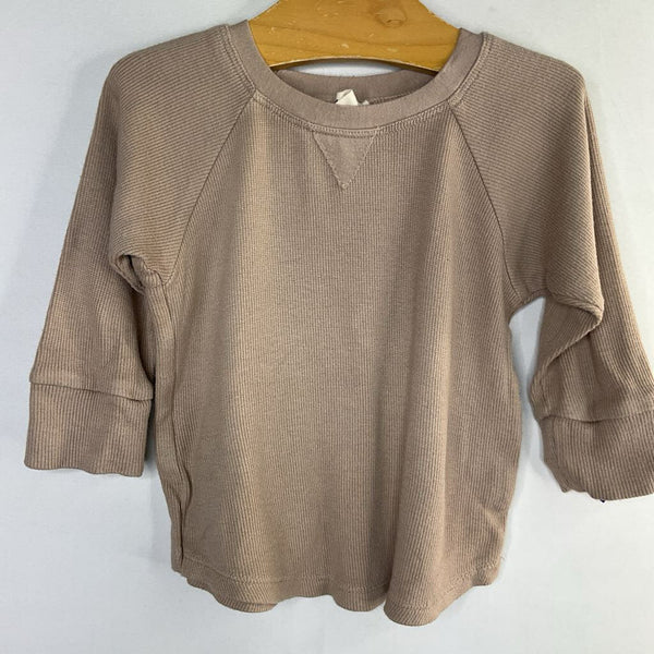 Size 12-18m: Babysprouts Beige Ribbed Long Sleeve Shirt