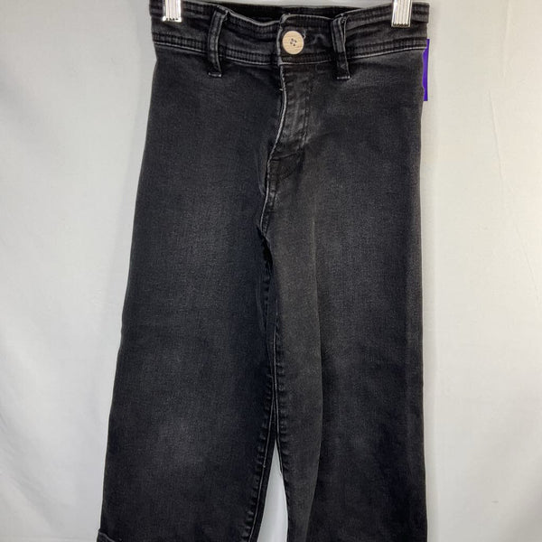 Size 7: Zara Black Adjustable Waist Wide Leg Jeans