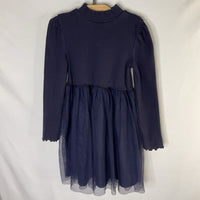 Size 6-7: Gap Navy Ribbed Tulle Skirt Long Sleeve Dress