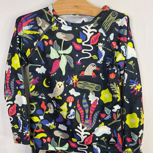 Size 4-5: Burton Navy/Colorful Nature 2pc Base Layer Set