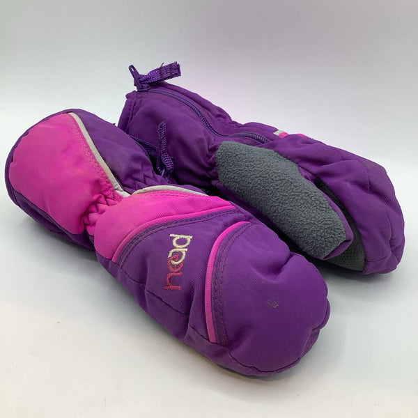 Size XS: Head Two Tone Purple Snow Mittens