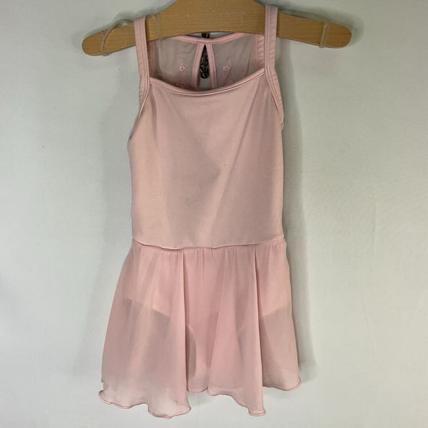 Size 4-6: Bloch Pink Floral Mesh Skirt Dance Leotard