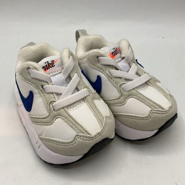 Size 2: NIke White/Gray/Blue Pull-On Sneakers