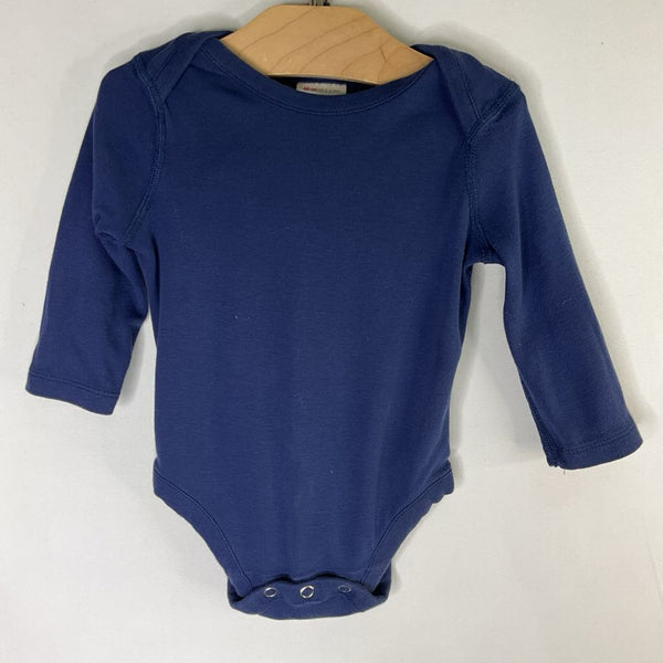 Size 3-6m (60): Hanna Andersson Navy Long Sleeve Onesie