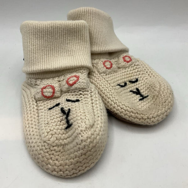 Size 5-6: Cream Llama Knit Booties