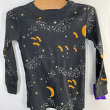 Size 3 (90): Hanna Andersson Black/Gold Bats Organic Cotton 2pc PJs