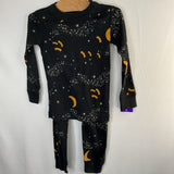 Size 3 (90): Hanna Andersson Black/Gold Bats Organic Cotton 2pc PJs