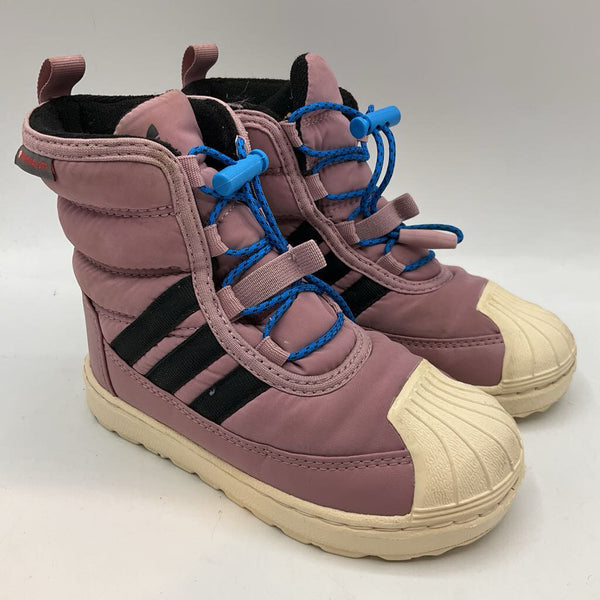 Size 9: Adidas Purple/Black Toggle Winter Boots