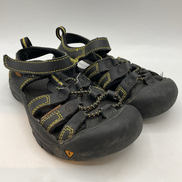 Size 11: KEEN Black/Yellow Velcro Strap Sandals