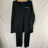Size 10-12: Columbia Black Omni-Heat Base Layer 2pc Shirt/Pant Set