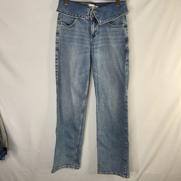 Size 9-10: Abercrombie Blue Low Rise Baggy Adjustable Jeans