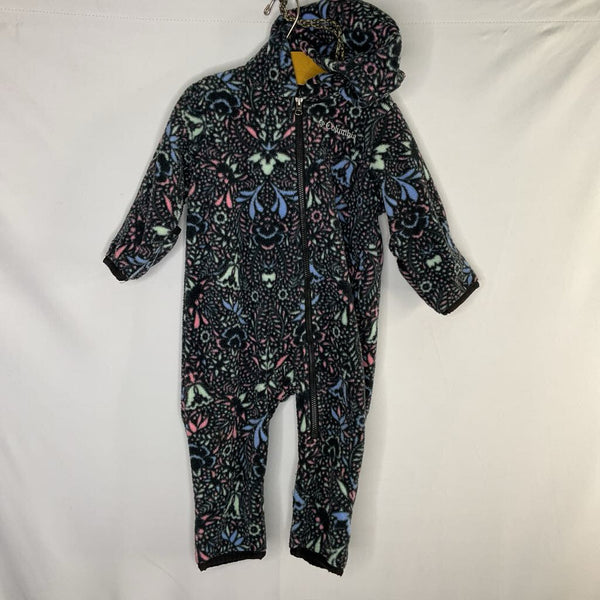 SIze 6-12m: Columbia Black/Multi Print Fleece Bunting
