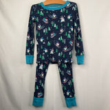 Size 6: Lands End Blue Snowy Gnome Print 2pc PJs