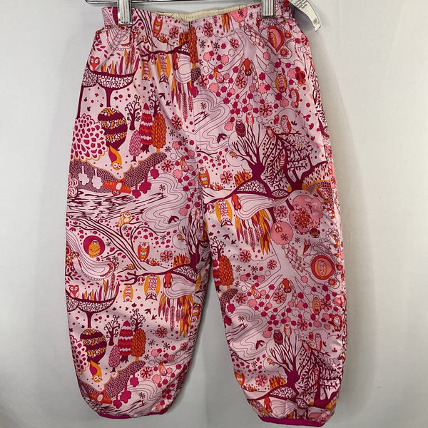 Size 4: Patagonia Pink/Orange/Yellow Woodland Reversible Snow Pants