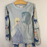 Size 5 (110): Hanna Andersson Light Blue/Multi Princess Elsa Organic Cotton 2pc PJs REDUCED