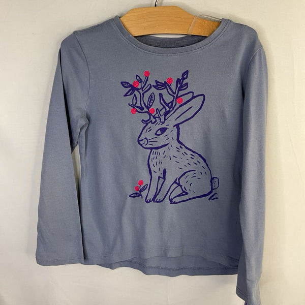 Size 6: Tea Blue/Purple Jackalope Long Sleeve Shirt REDUCED