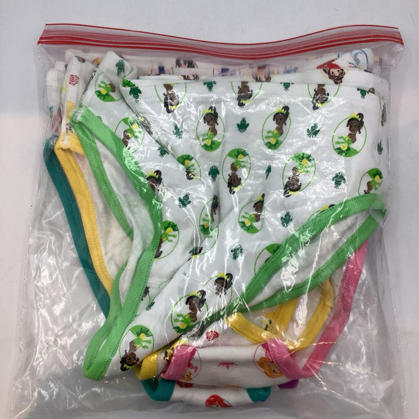 Size 10-12 (140): Hanna Andersson White/Multi Disney Princess 7pr Underwear