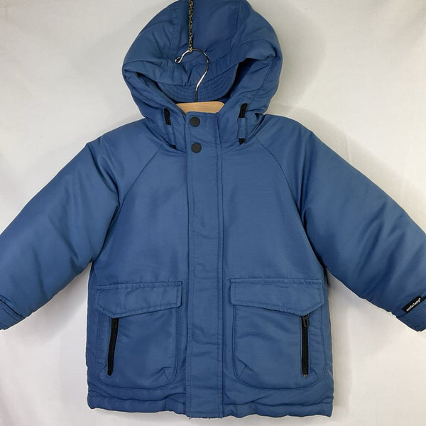 Size 2-3: Zara Blue Poly Fill Puffer Coat