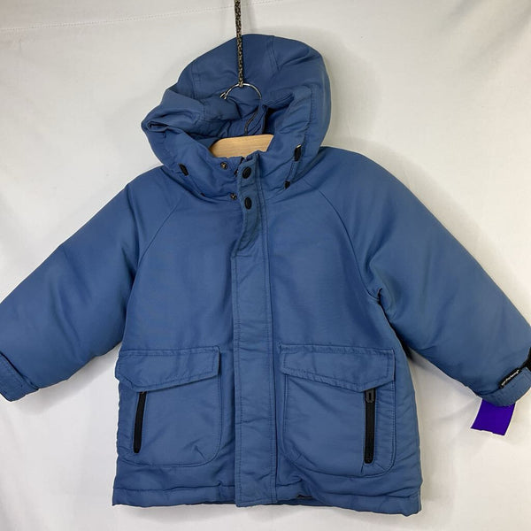 Size 2-3: Zara Blue Poly Fill Puffer Coat