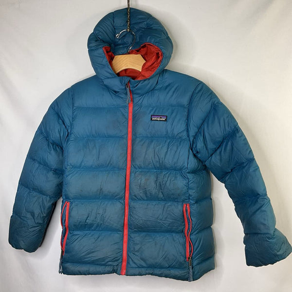 Size 7-8: Patagonia Blue/Red Trim Down Puffer Jacket REDUCED
