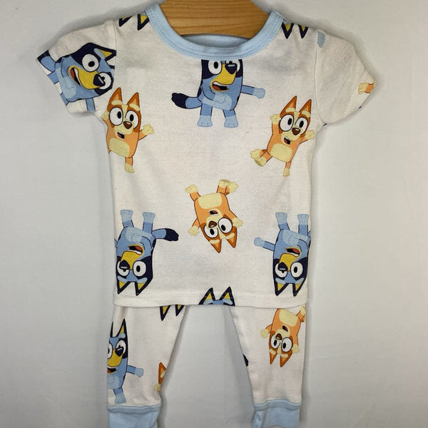 Size 2: Bluey White/Multi Bluey/Bingo 2pc PJs