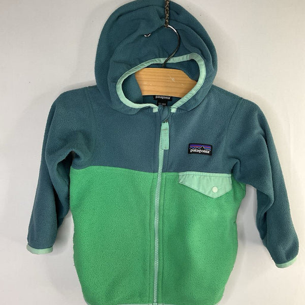 Size 12-18m: Patagonia Blue/Green Synchilla Zip Hoodie REDUCED