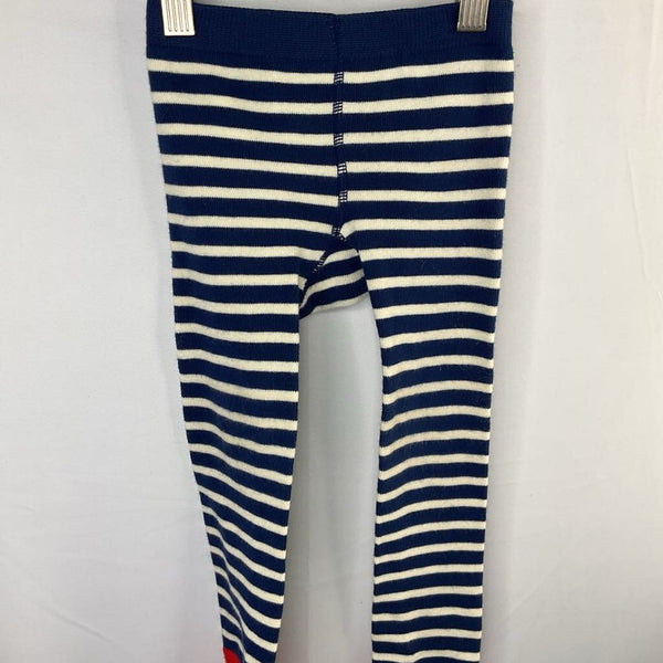 Size 2-3: Boden Blue/White/Multi Teddy Striped Tights