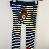 Size 2-3: Boden Blue/White/Multi Teddy Striped Tights