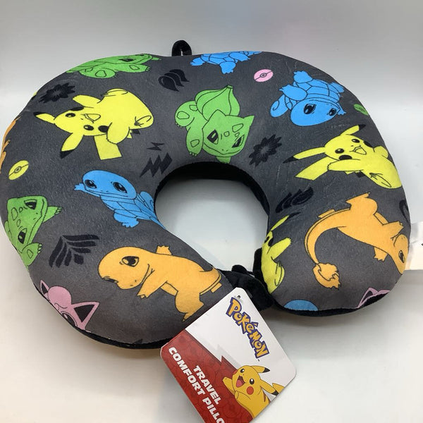Pokemon Gray/Multi Travel Pillow
