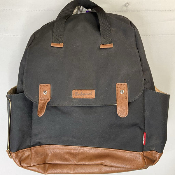 Babymel Black/Brown Diaper Backpack