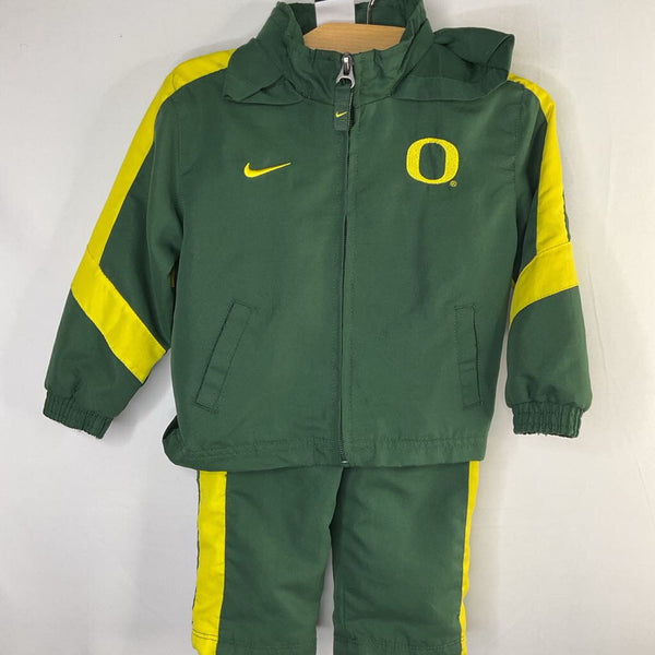 Size 18m: Nike Green/Yellow University of Oregon 2pc Track Suit