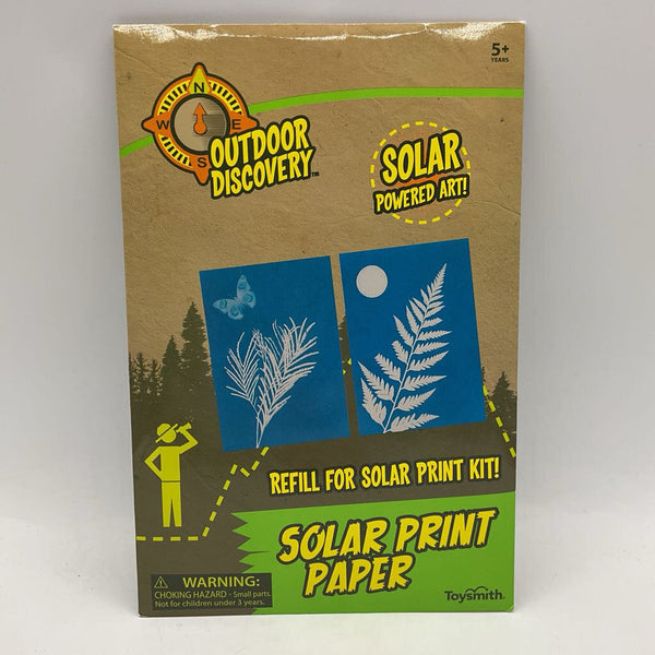 Toysmith Outdoor Discovery, Solar Print Paper NEW