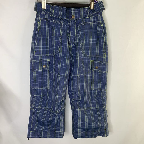 Size 6: Lands End Blue/Green Plaid Snow Pants