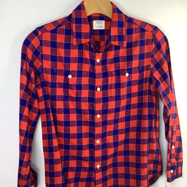Size 10: Crewcuts Red/Blue Flannel Button-Up Shirt