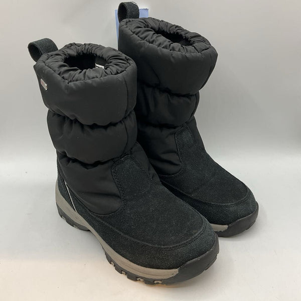 Size 1Y: Reima Black Pull On Snow Boots
